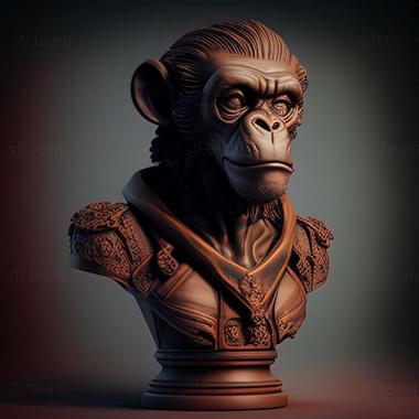 3D модель Cercopithecus roloway (STL)